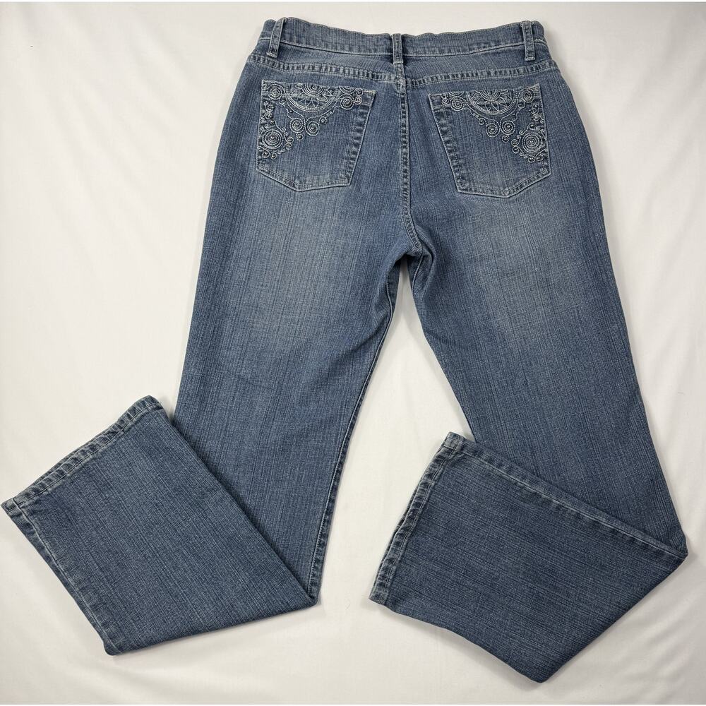 Zena Jeans  Y2K Women's Denim Boot Cut Ebriodery Pockets actual sizes 29x30 - Picture 6 of 11